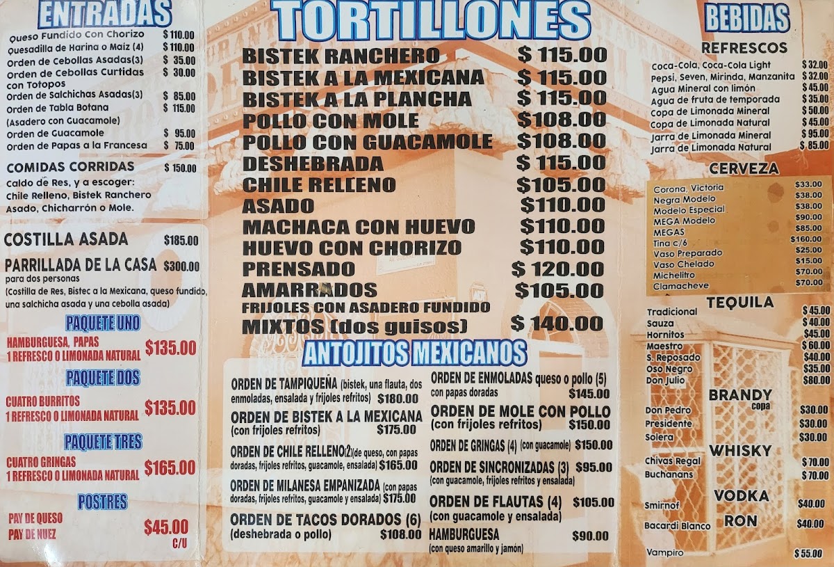 Restaurant Providencia Menu - Image 1